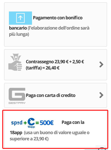 Come pagare con il bonus cultura 18app - Team World Shop