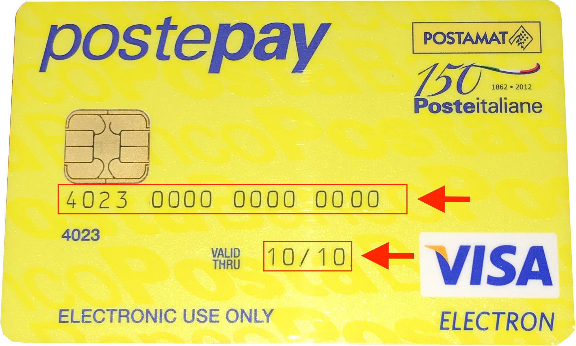 Come Vedere Il Numero Della Carta Postepay