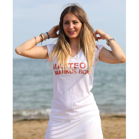 T-Shirt Bianca Matteo Markus Bok - Ragazza