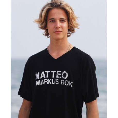 T-Shirt Nera Matteo Markus Bok - ragazzo